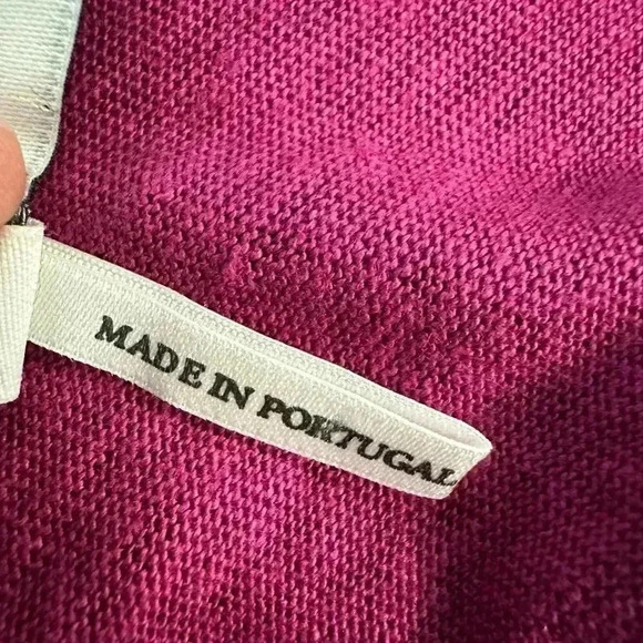 Sandro Women's XL Linen Silk Scoop Neck Tank Top Camisole Fuchsia Barbiecore - Picture 7 of 10